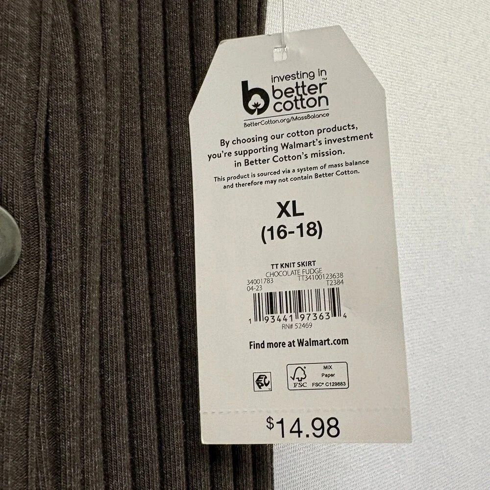 Time and Tru Women's Ribbed Knit Midi Skirt XL (16-18) NWT – Set of 3 Colors - Picture 7 of 13